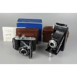 2 Rollfilmkameras: Rheinmetall Weltax und Agfa Billy