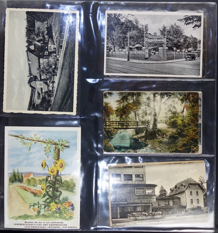 approx. 30 picture postcards Harz, GDR and 1930s and Saxony-Anhalt, mostly GDR