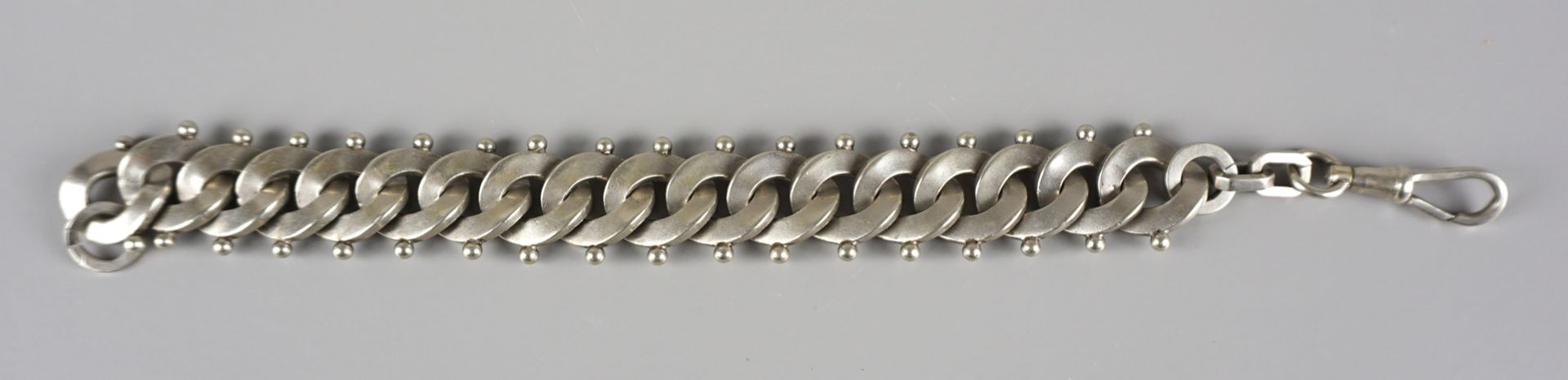 Art Deco watch chain, nickel plated, France, 1920s/1930s