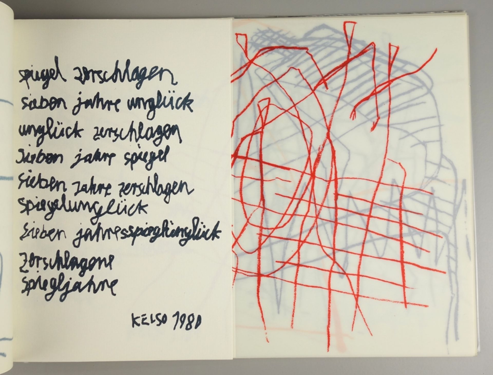 Dieter Ladewig (*1953, Blankenburg/H.), "festgehaltenes. geschrieben von kelso. gezeichnetes von ma - Image 3 of 3