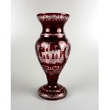 Vase im Egermann-Stil, Böhmen um 1900, H.21,5cm