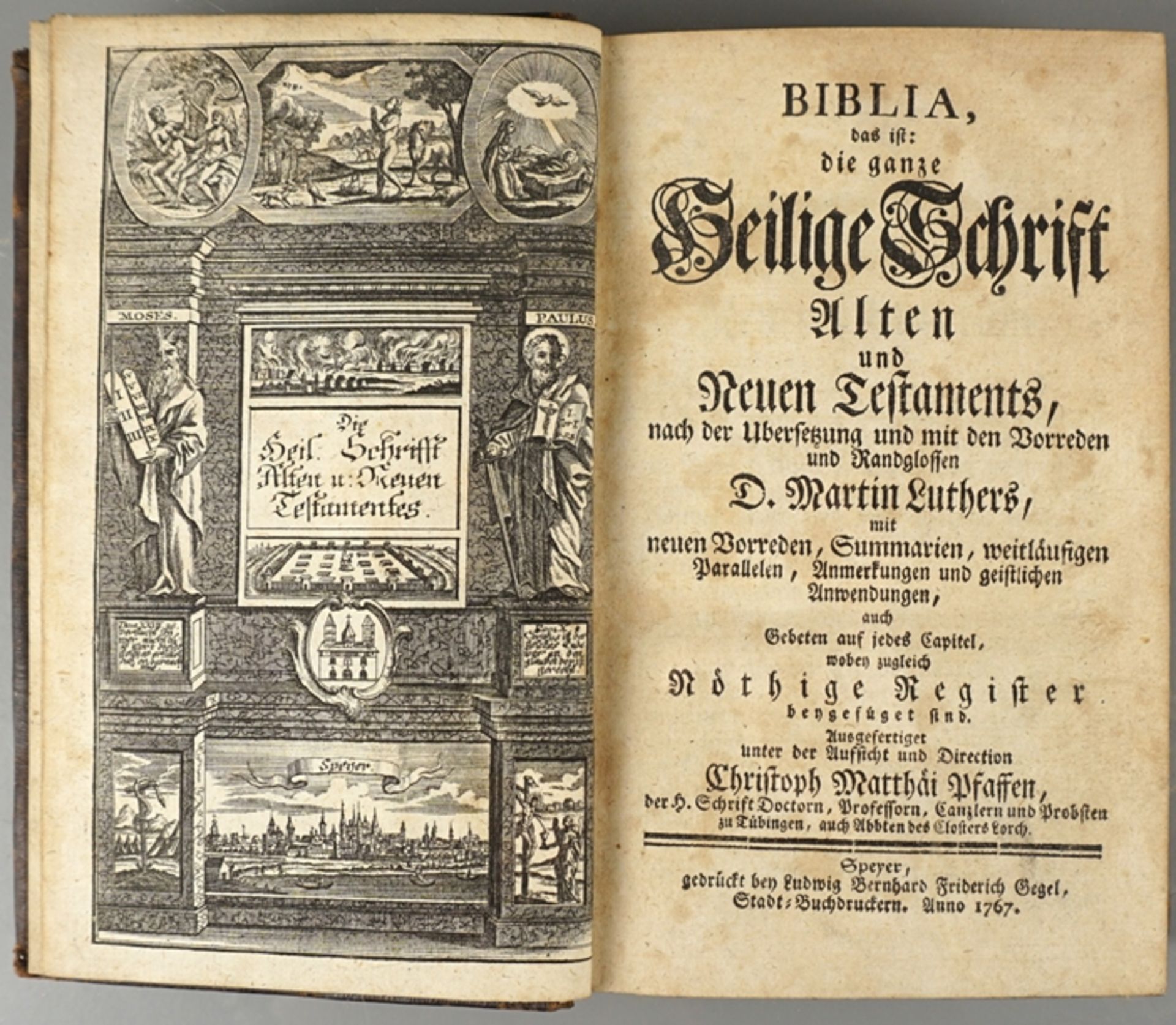 Tübinger Bibel in 8 Bdn. inklusive Register, 2.Hälfte 18.Jh. - Bild 2 aus 2
