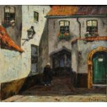 Frans van Genesen (1887-1945, BEL), „Beginenhof“, Öl/Leinwand