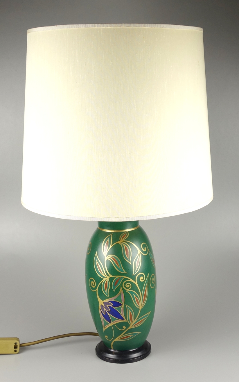 Lamp with porcelain base, c. 1950