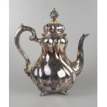 Kaffeekanne im Stil des Dresdner Barock, Wilhelm Binder, Schw. Gmünd, 835er Silber