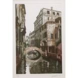 Guido Cannizzo (IT), "Ponte Santa Maria Nova in Venedig", 1990, Aquatinta