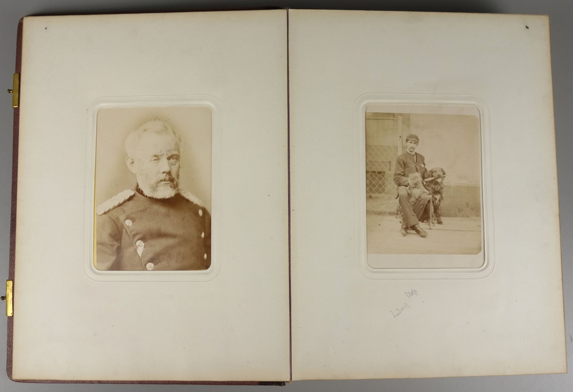 Photo album, around 1880, with various photos - Image 2 of 4