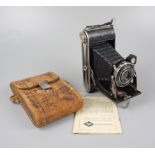 Agfa Billy Record, in Ledertasche, mit Gebrauchsanleitung, 1930er Jahre