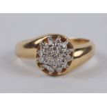 Ring mit 20 Brillanten, total ca.0,20ct, 585er Gold, Gew.4,10g