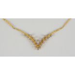 Brillant-Collier, 585er Gold, Gew.15,21g