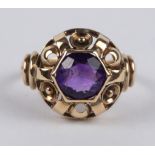 Ring mit Amethyst, 585er Gold, Gew.4,65g