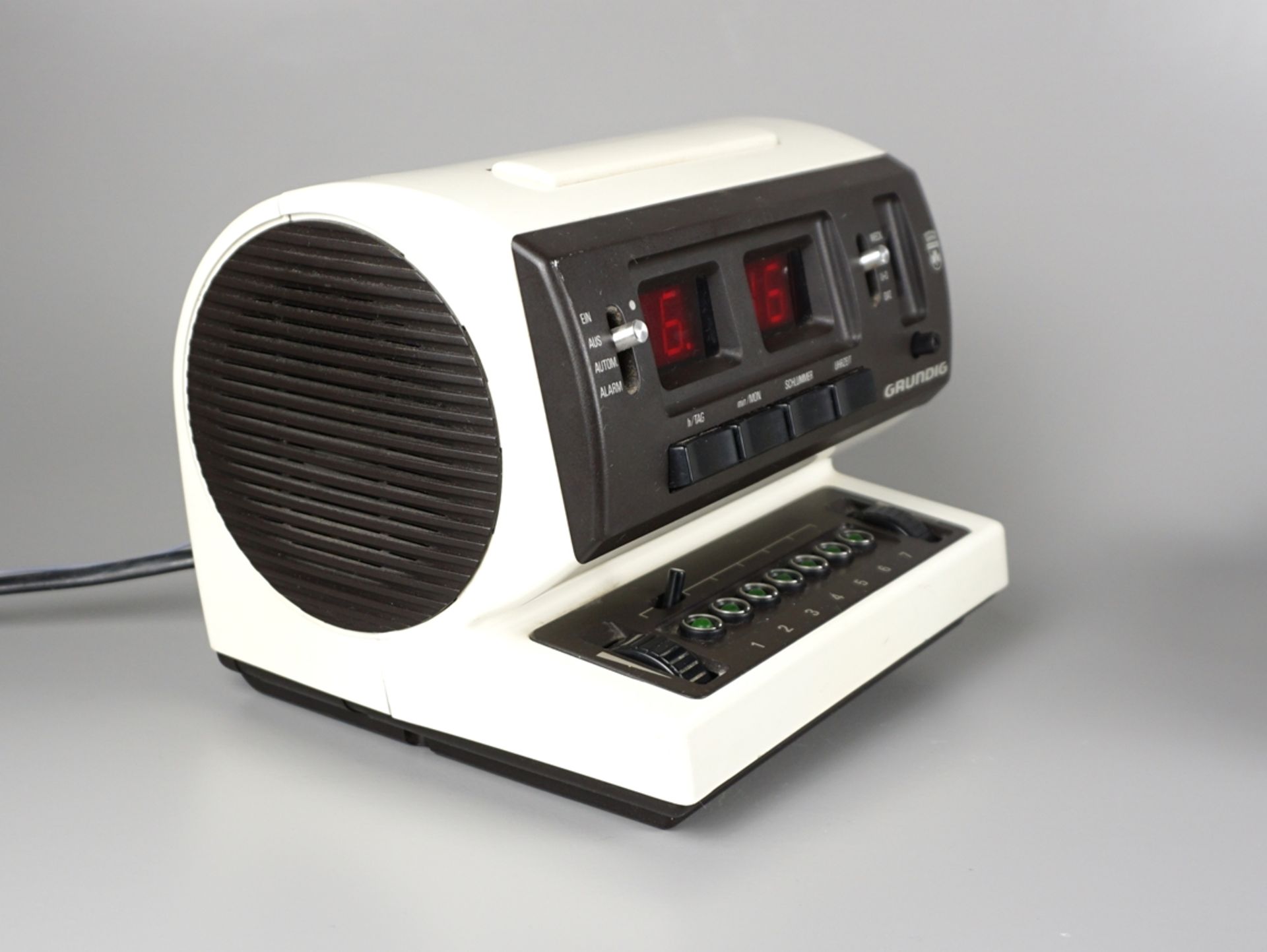 2 radios with alarm function, a.o. Grundig, 1970s/1980s - Image 3 of 6