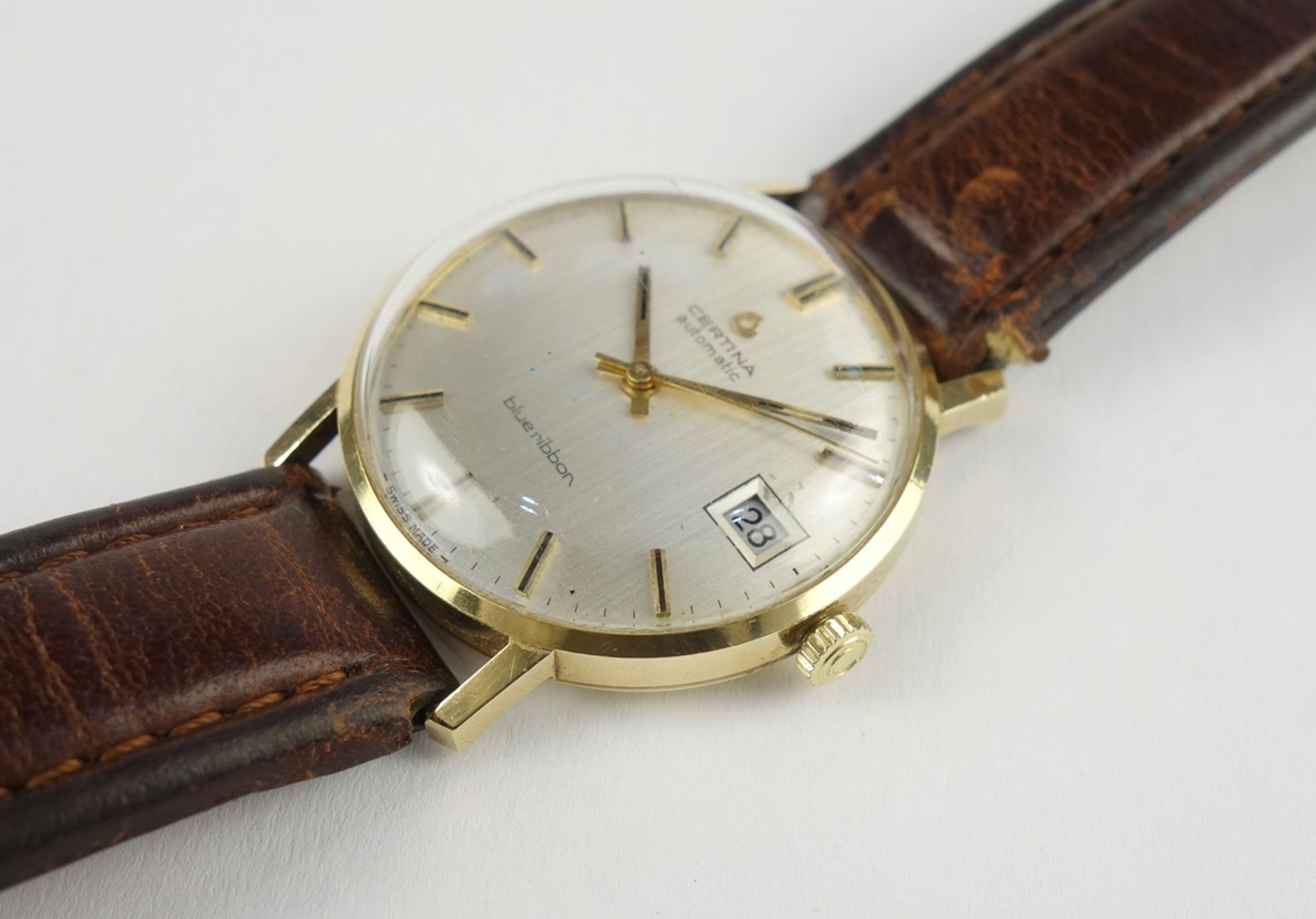 Certina Blue Ribbon wristwatch, 14K yellow gold, automatic, 1960s - Image 2 of 3