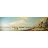 anonymer Künstler, "Großes Panorama von St. Petersburg", 2. Hälfte 20. Jh., Öl/Leinwand