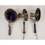 3 Handlampen / Arztlampen, Art Déco, 1930er Jahre