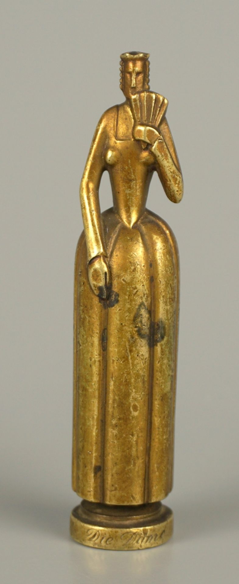 Petschaft "The Lady", bronze, Art Deco, 1920s/1930s.