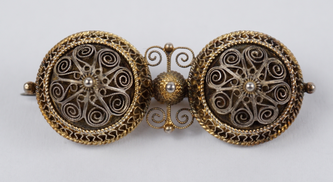 Filigree brooch, Friesland jewellery, 830 silver, w.6,8g