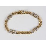 Brillant-Armband, 585er Gelb- und Weißgold, Gew.21,99g