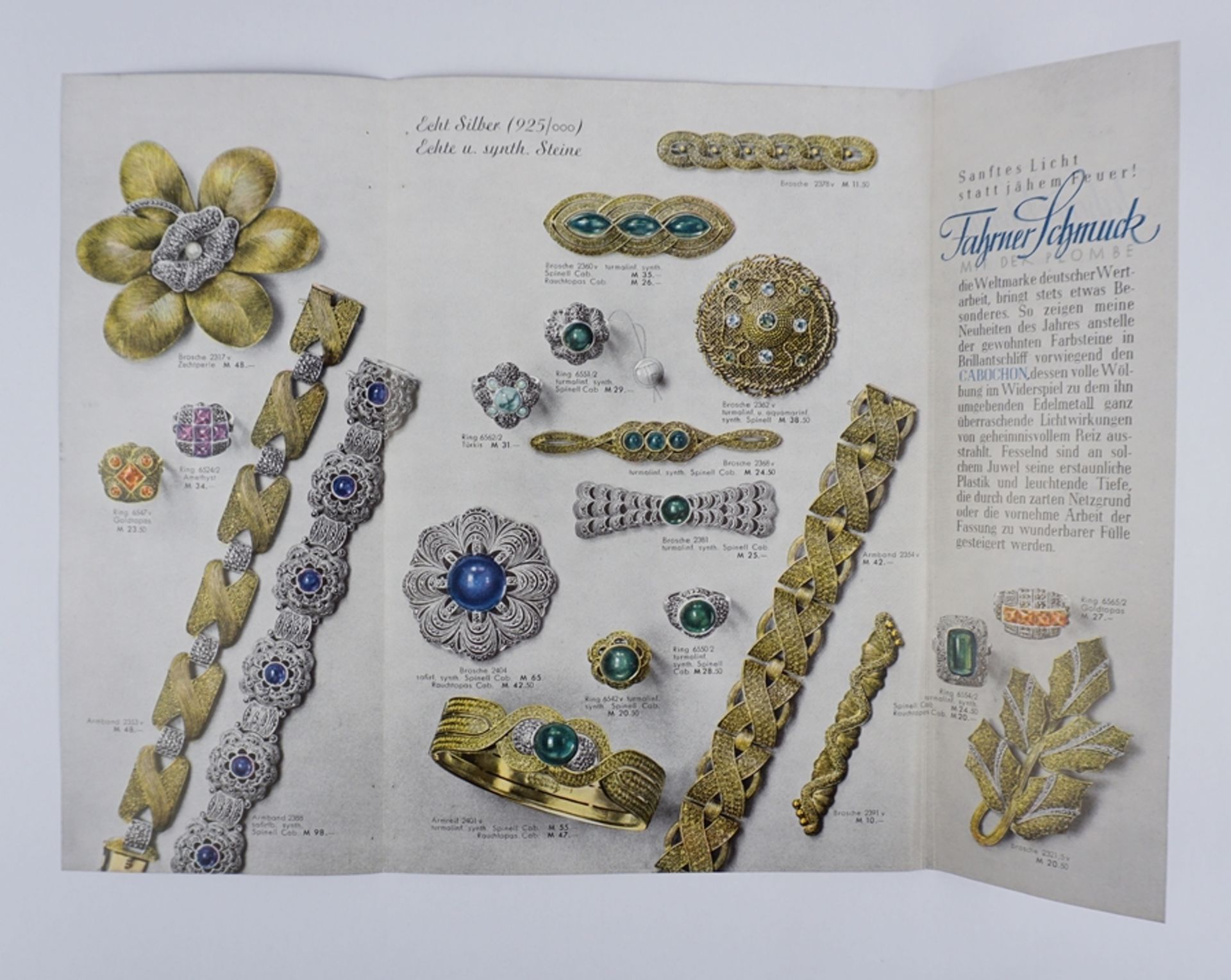 Fahrner jewelry, original advertising leaflet, around 1930/1940 - Image 2 of 3