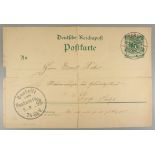 "Deutsche Reichspost", Riesenpostkarte /Ganzsache, datiert (18)96