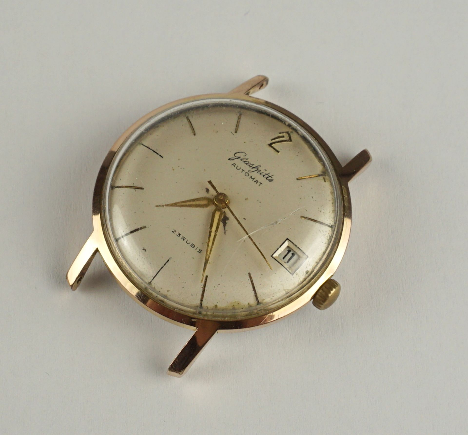 Herrenarmbanduhr, Glashütte/ GUB, DDR, Automatik- Kal. 67.1 - Bild 4 aus 4