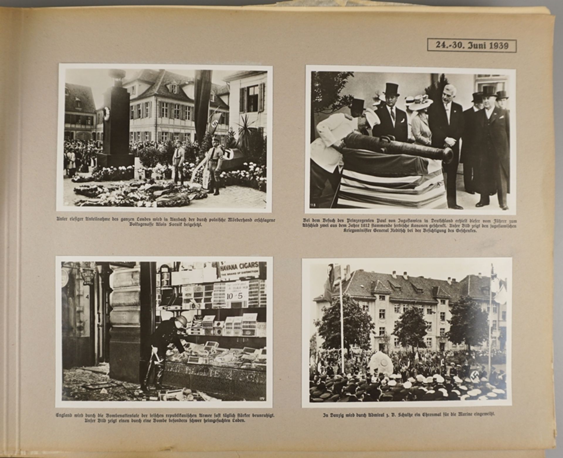 Album "Grossdeutschland im Weltgeschehen", daily photo reports 1939 - Image 7 of 10