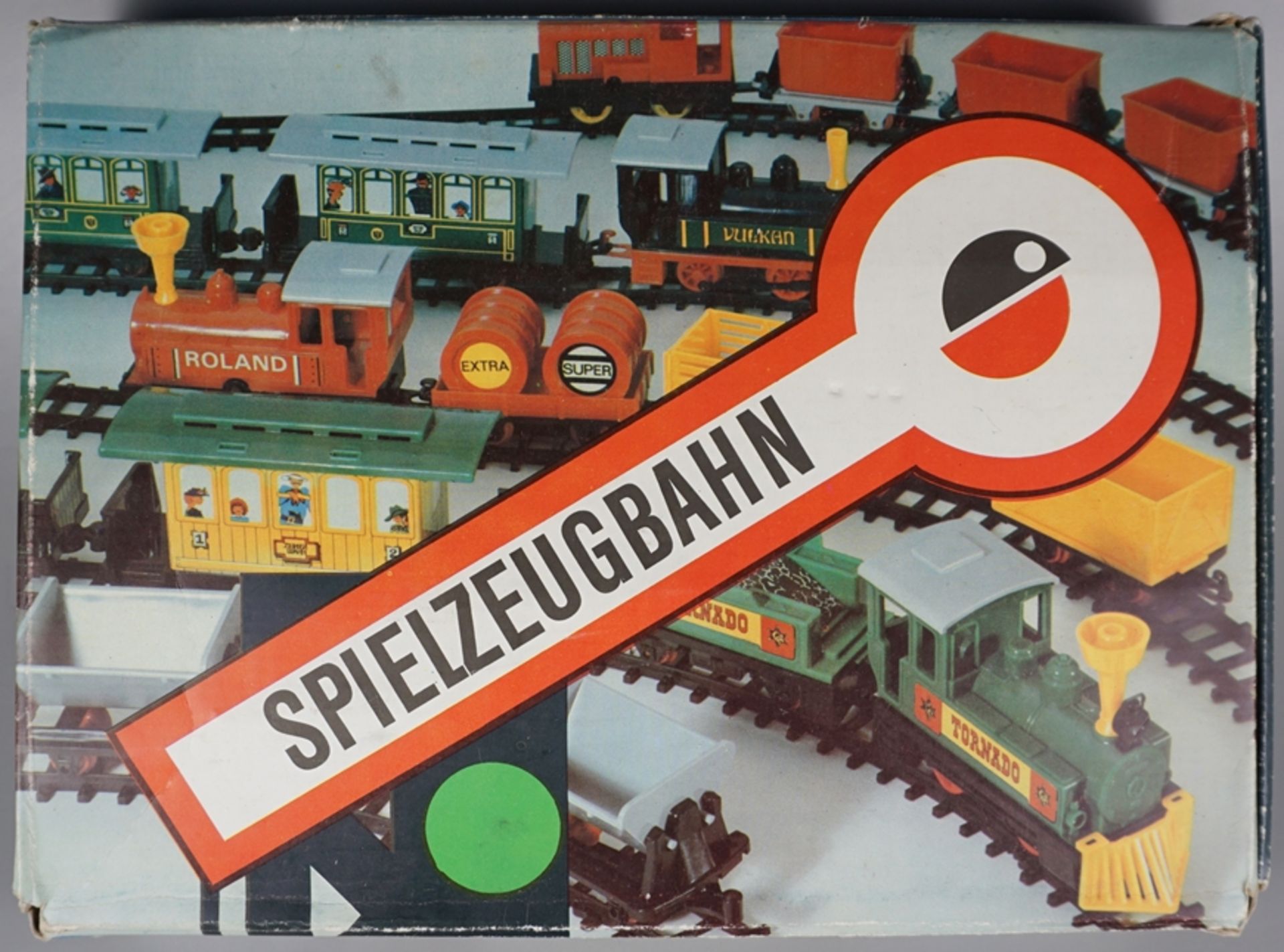 Railway "Tornado" with rails, GDR, lithographed sheet metal/plastic, in original packing