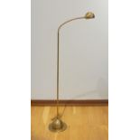Stehlampe mit Schwanenhals, Messing, 1960er Jahre