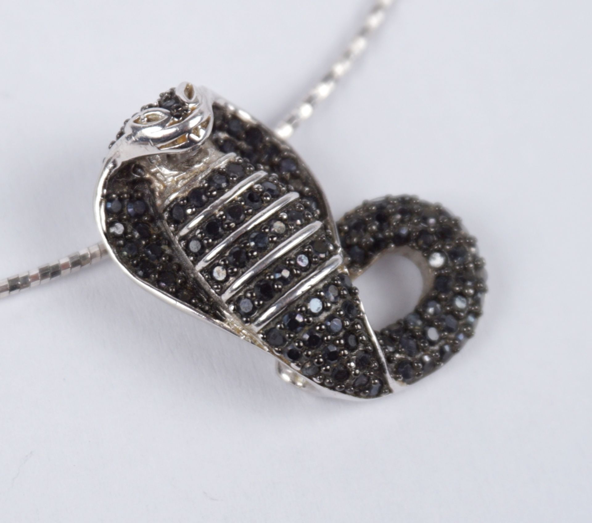 Cobra pendant on chain, 925 silver, wt.9,94g - Image 2 of 2