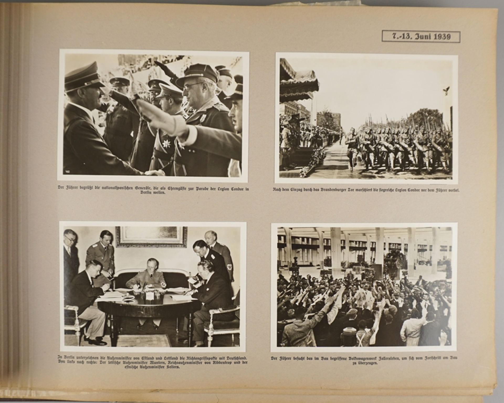 Album "Grossdeutschland im Weltgeschehen", daily photo reports 1939 - Image 6 of 10