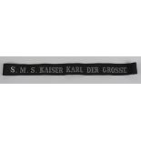 Marine-Mützenband "S.M.S. Kaiser Karl der Große"