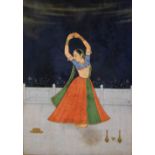 Miniaturmalerei, Indien, verm. 19 Jh., Pigmentfarben auf Papier, Lichtmaße: ca. 21,5 x 16 cm, Pass