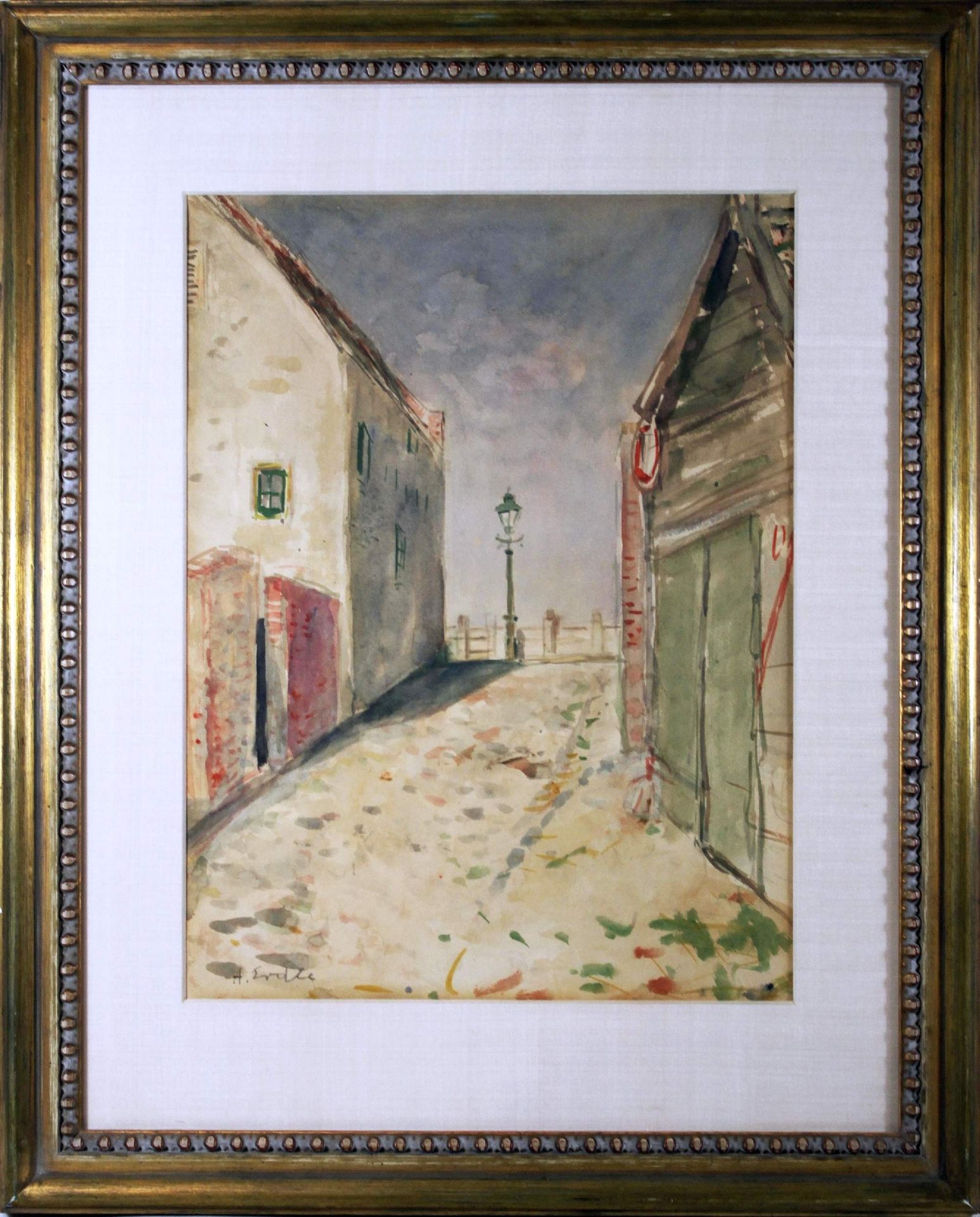 Arthur Erdle (deutsch, 1889 - 1961), Aquarell, signiert, Lichtmaße: ca. 47 x 35 cm, im Pass., verg - Bild 2 aus 3