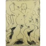 Pablo Picasso (spanisch, 1881-1973), Bacchanale, ,Picasso Lithograph III?, vordere Umschlagseite, W