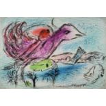 Marc Chagall (russisch-französisch, 1887-1985), Abstrakt, Die Bucht, 1962, Doppelseite, Derriere l