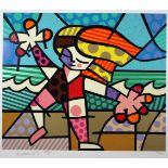 Romero Britto (brasilianisch, 1963), Golden Beaches, 1996, Serigrafie, Ex.: 57/300, signiert, numm.