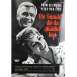 Konvolut, 2 Alte Filmplakate, Ruth Leuwerick, Peter van Eyck, Die Stunde die du glücklich bist, 19