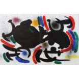 Joan Miro (spanisch, 1893-1983), Abstrakt, Lithografie, Blatt: 32 x 49,5 cm, im Pass., vergl., gera