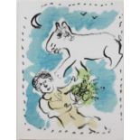 Marc Chagall (russisch-französisch, 1887-1985), Glückwunschkarte, ,Cartes de Voeux?, 1979, Farbli
