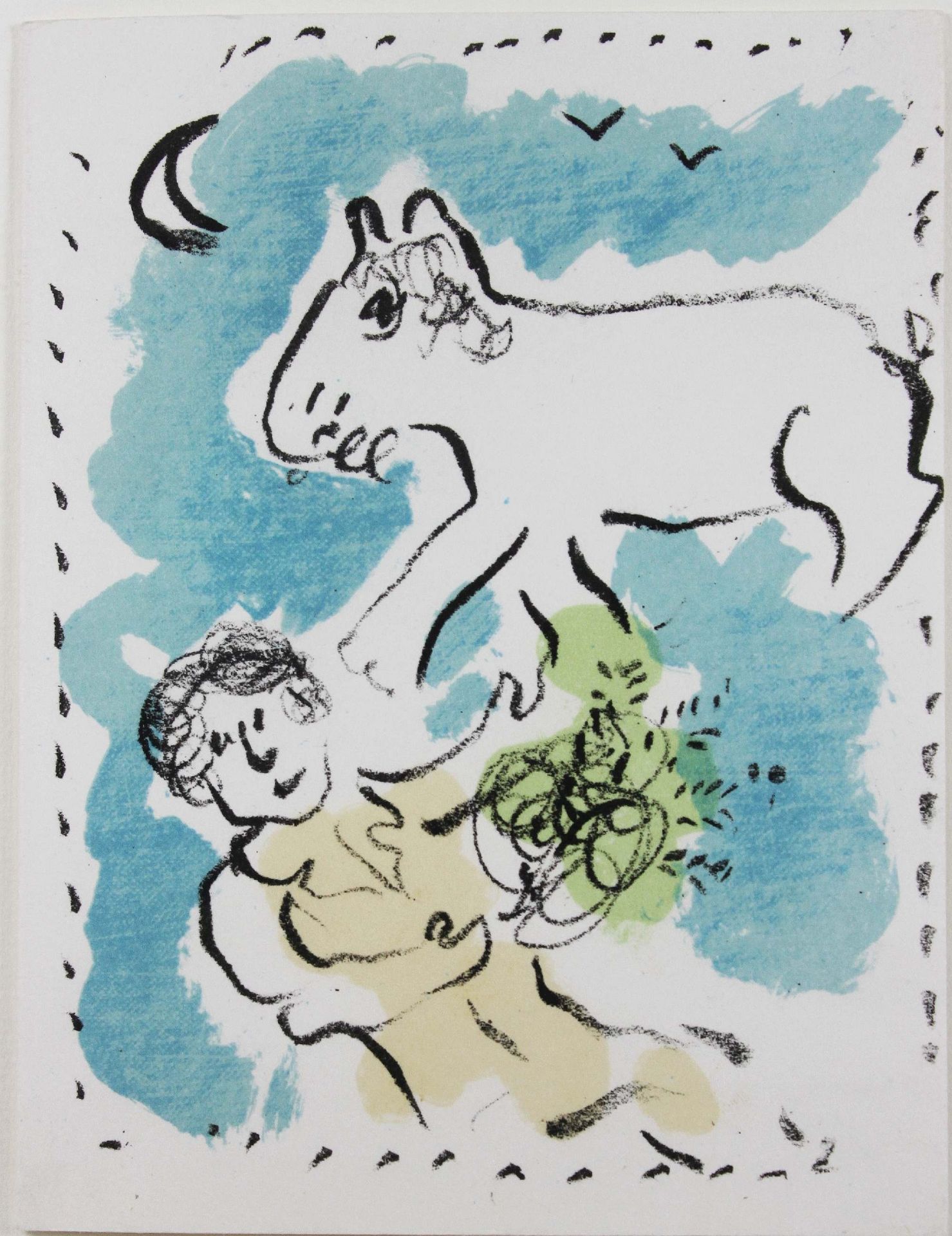 Marc Chagall (russisch-französisch, 1887-1985), Glückwunschkarte, ,Cartes de Voeux?, 1979, Farbli
