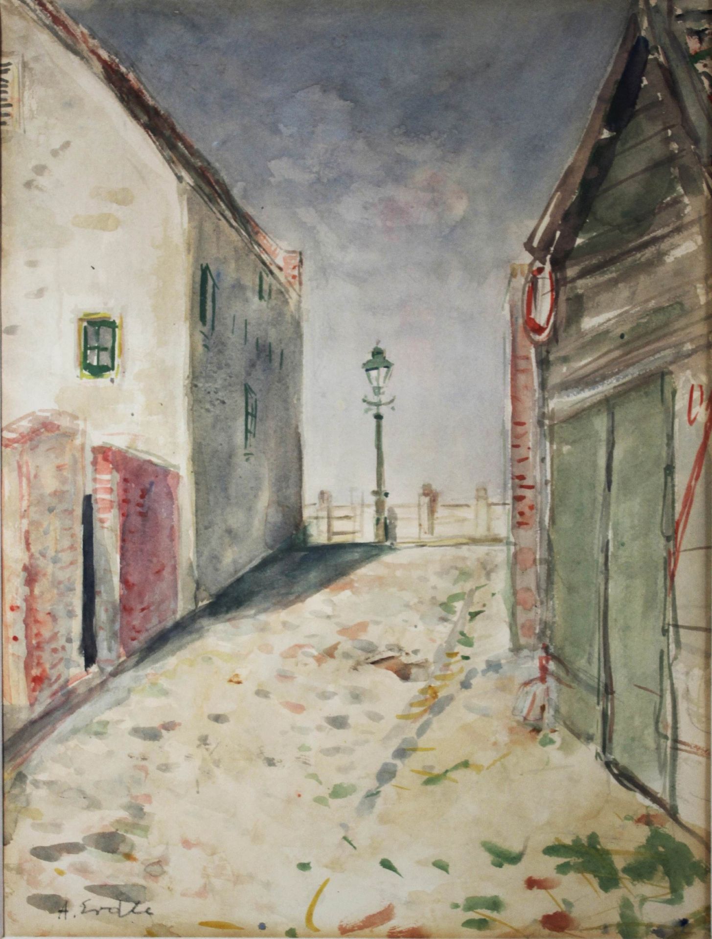 Arthur Erdle (deutsch, 1889 - 1961), Aquarell, signiert, Lichtmaße: ca. 47 x 35 cm, im Pass., verg