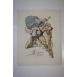 Salvador Dali (spanisch, 1904-1989), Geizhälse und Verschwender, Holzschnitt, Blattmaß: ca. 33 x<