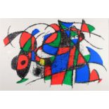 Joan Miró (spanisch, 1893 - 1983), Farblithografie, unsign., Lichtmaße: ca. 33 x 49,5. im Pas., v