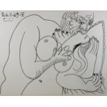 Pablo Picasso (spanisch, 1881-1973), Aktpaar, Lithografie nach Pablo Picasso, im Stein sign. und da