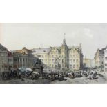 Düsseldorfer Künstler, verm. Karl Hilgers (1844 - 1925), Düsseldorfer Rathaus und Marktplatz, 18