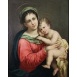 Madonna mit dem Kind, verm. Hans Zatzka (österreichisch, 1859 - 1945), Öl a. Lwd., unsign., verso