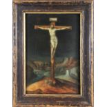 Nachfolger von Gillis Mostaert (flämisch, 1528 - 1598), Kreuzigung Christi, Öl auf Holz