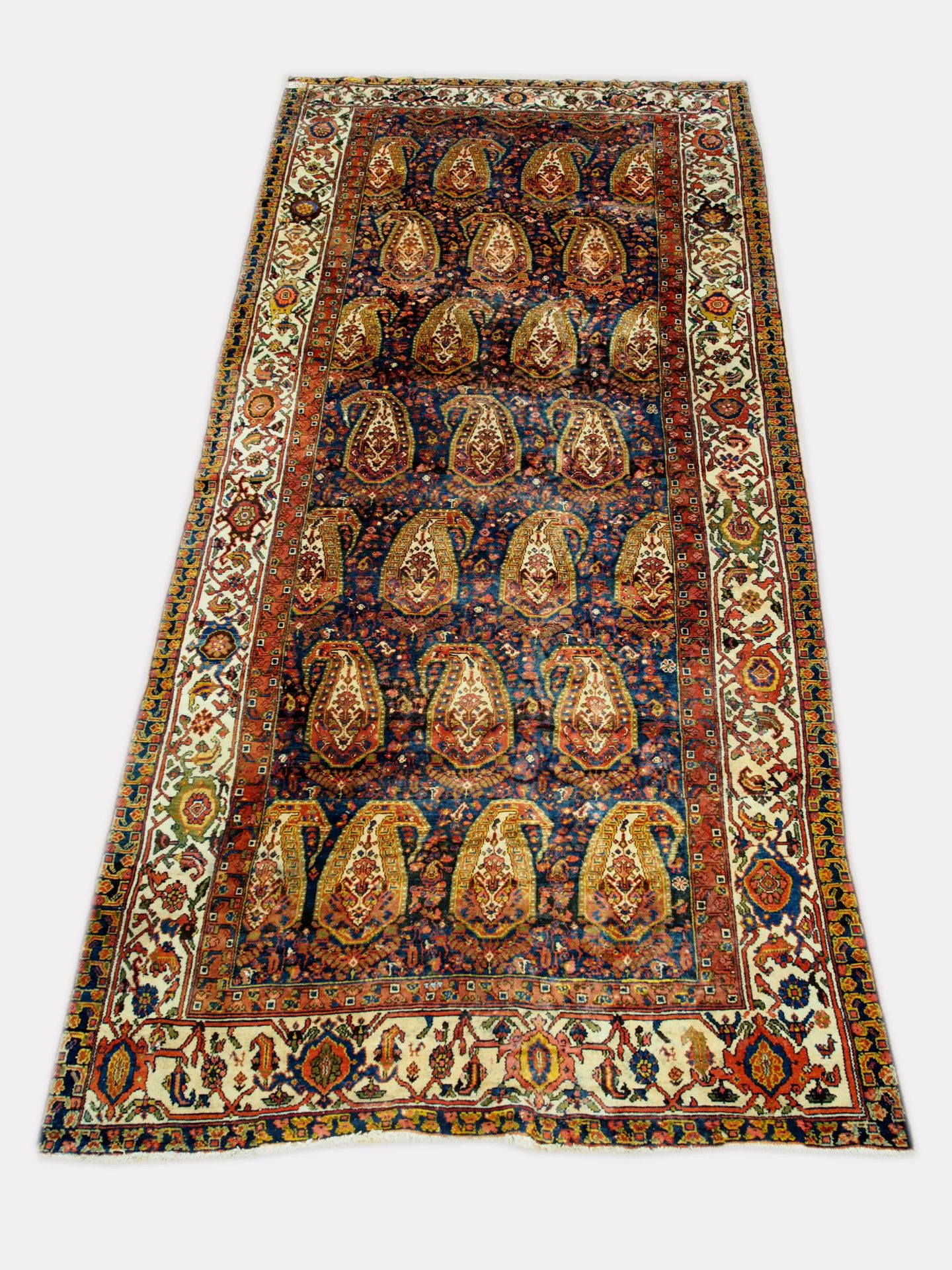 Malayer, um 1900, 450 x 213 cm, Zustand C