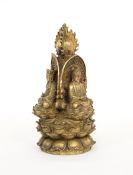 Drei Erscheinungsformen Buddhas auf Lotusthron