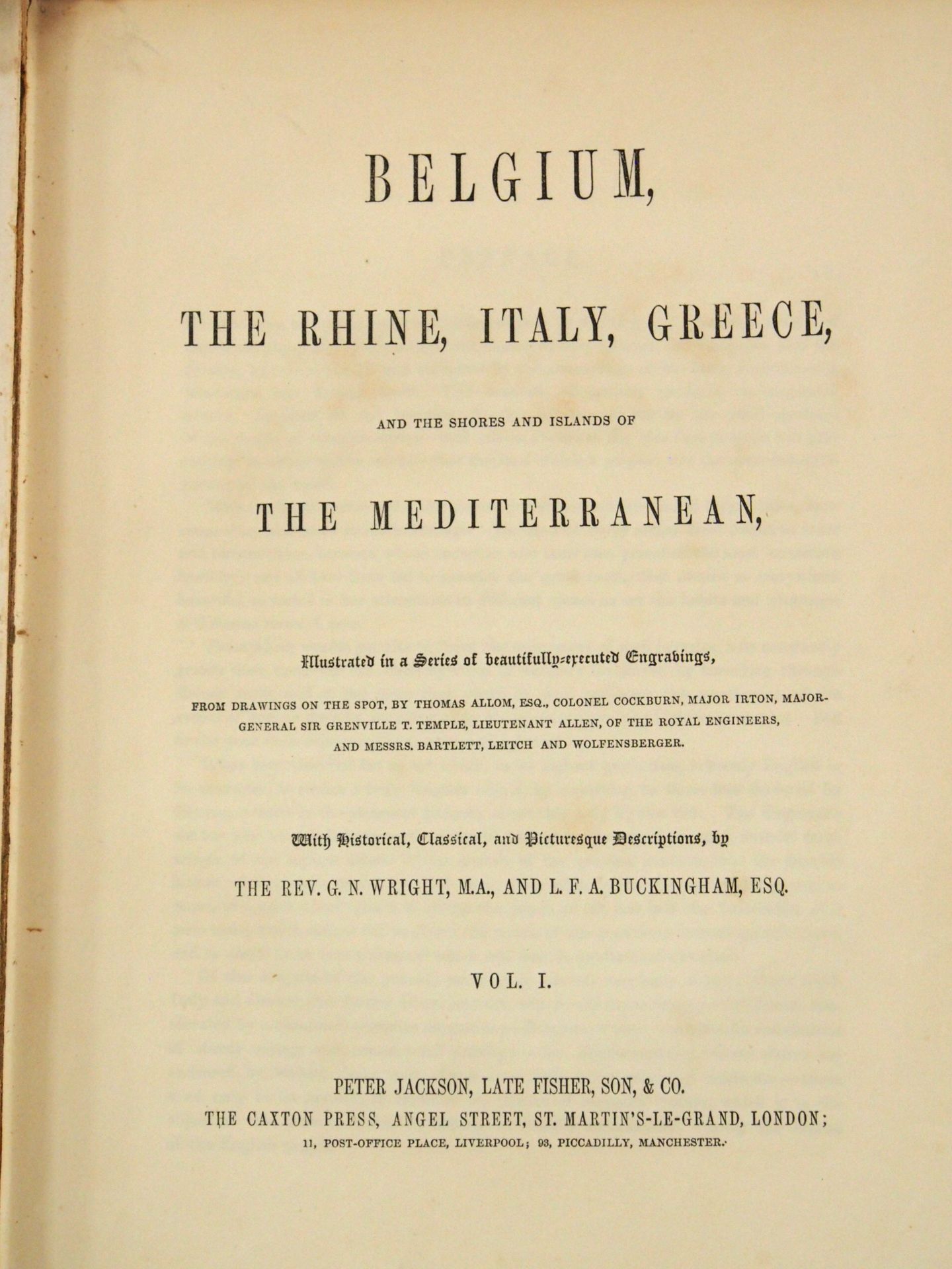 WRIGHT, George Newenham: Belgium, The Rhine, Italy, Greece and the Shores and Islands of the Mediter - Image 2 of 2